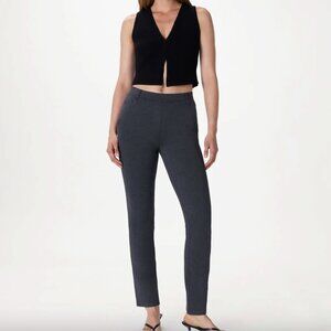 NWT Ultra-Stretch Ponte Straight Leg Pants, L, Charcoal